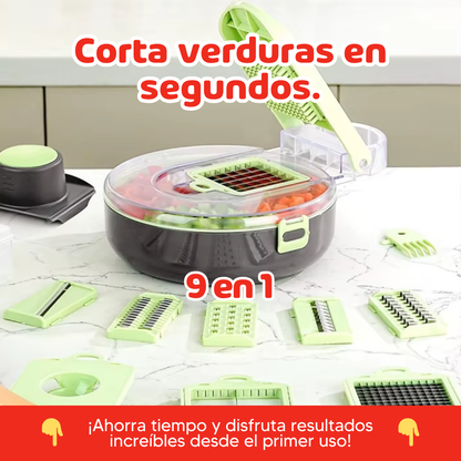 Cortador de verduras 9 en 1 + Caño 360° multifuncional