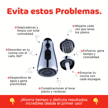 Cortador de verduras 9 en 1 + Caño 360° multifuncional